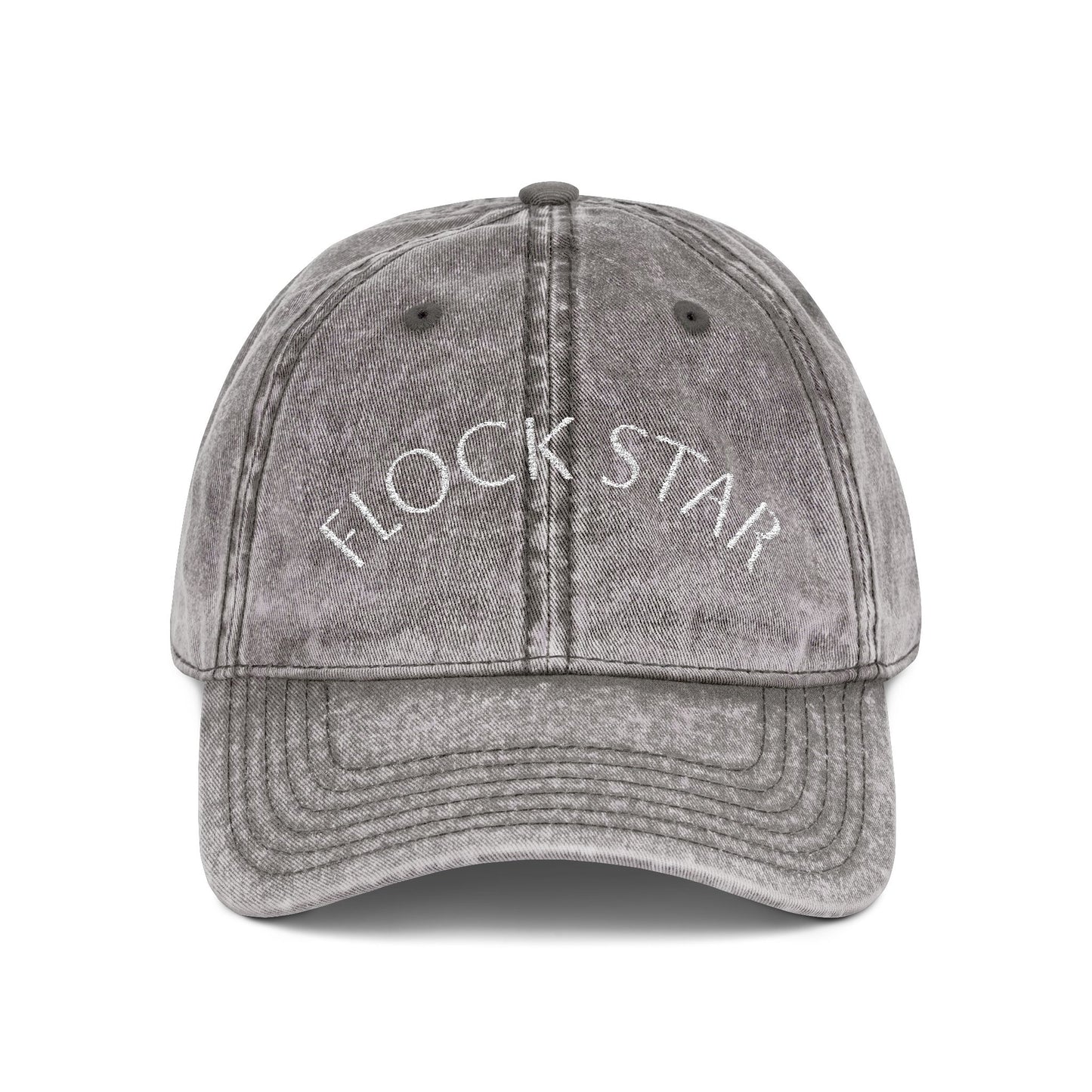 Vintage Embroidered Cap - FLOCK STAR, Casual Hat for Pastors, birdwatchers of all kinds